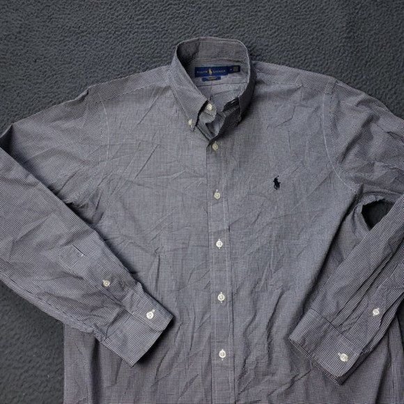 Polo Ralph Lauren Cotton Stretch Check Button Shirt Multicolor Mens M Medium - Picture 5 of 7